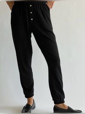DONNI The Eco Terry Sweatpants  Jet Sz S